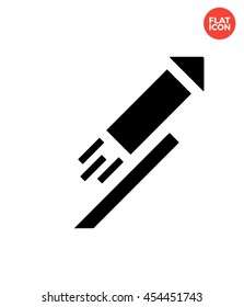 Fireworks Icon Flat Style Isolated Vector Illustration