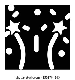 fireworks icon glyph vector design