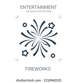 fireworks icon. high quality line fireworks icon on white background. from entertainment collection flat trendy vector fireworks symbol. use for web and mobile