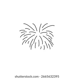 Icono de fuegos artificiales Ilustración Elemento Diseño