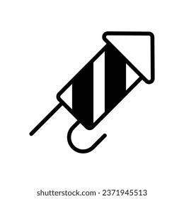 Icono de fuegos artificiales aislado en ilustración de material vectorial de fondo blanco.