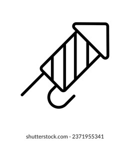 Fireworks icon isolate on white background vector stock illustration.
