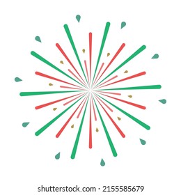 fireworks icon isolated flat vector