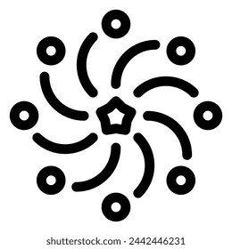 fireworks icon in line style
