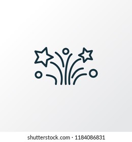 Fireworks icon line symbol. Premium quality isolated petard element in trendy style.