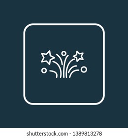 Fireworks icon line symbol. Premium quality isolated petard element in trendy style.