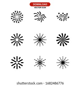 fireworks icon or logo isolated sign symbol vector illustration - Collection of high quality black style vector icons
