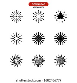 fireworks icon or logo isolated sign symbol vector illustration - Collection of high quality black style vector icons
