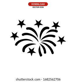 fireworks icon or logo isolated sign symbol vector illustration - high quality black style vector icons
