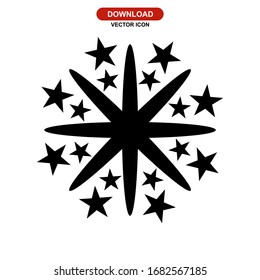 fireworks icon or logo isolated sign symbol vector illustration - high quality black style vector icons
