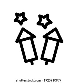 fireworks icon or logo isolated sign symbol vector illustration - high quality black style vector icons

