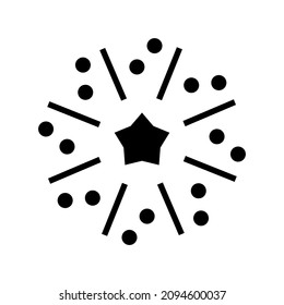 fireworks icon or logo isolated sign symbol vector illustration - high quality black style vector icons
