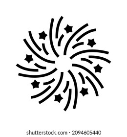 fireworks icon or logo isolated sign symbol vector illustration - high quality black style vector icons
