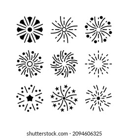 fireworks icon or logo isolated sign symbol vector illustration - Collection of high quality black style vector icons
