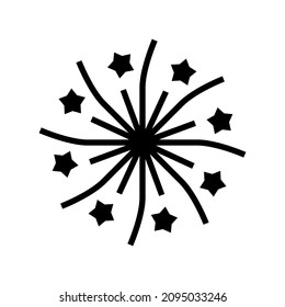 fireworks icon or logo isolated sign symbol vector illustration - high quality black style vector icons
