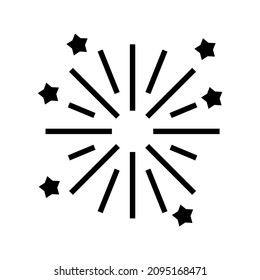fireworks icon or logo isolated sign symbol vector illustration - high quality black style vector icons
