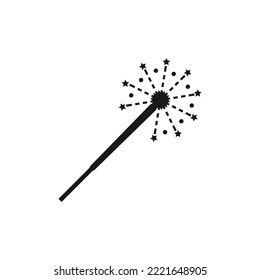 Fireworks Symbol-Logo Silhouette Vektorgrafik einzelne Illustration