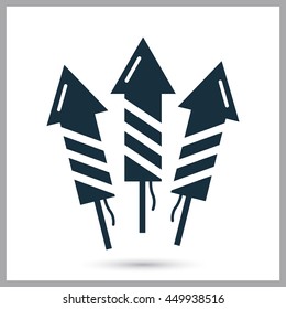 Fireworks icon on the background