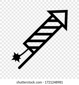 Fireworks icon on transparent grid