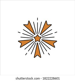 Icono de fuegos artificiales sobre fondo blanco. Ilustración vectorial.