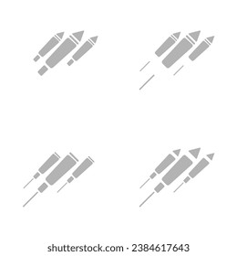 fireworks icon on a white background, vector illustration
