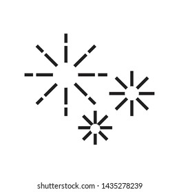 Fireworks icon outline isolated vector illustration.
