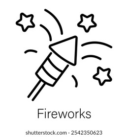 Ícone do Fireworks em estilo de estrutura de tópicos 