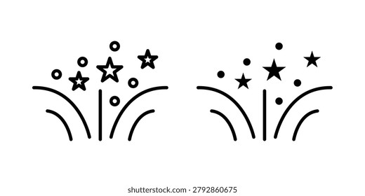 Fireworks icon outlined. Flat fill icons