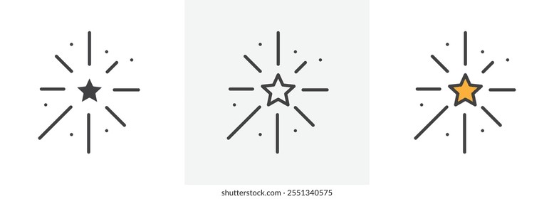 Fireworks icon pack. Vector illustration. EPS10
