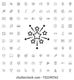 Fireworks icon. set of outline entertainment icons.