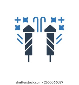 Fireworks Icon Sign Symbol Vector