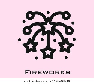 Fireworks icon signs
