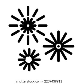 Fireworks icon. Simple element symbol for template design. Can be used for website and mobile application. Vector illustration.