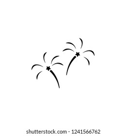 Fireworks icon. Simple glyph vector of Christmas, New Year and holidays set for UI and UX, website or mobile application