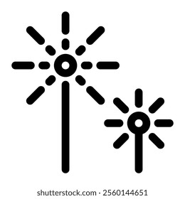 Fireworks icon with simple and line style