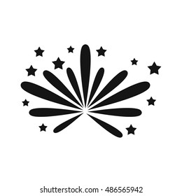 Fireworks icon in simple style isolated on white background. Holiday symbol vector illustration