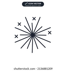 fireworks icon symbol template for graphic and web design collection logo vector illustration