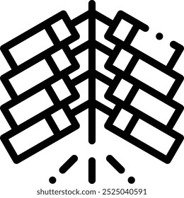 Feuerwerk-Symbol. Design mit dünnen linearen Stilen einzeln auf weißem Hintergrund