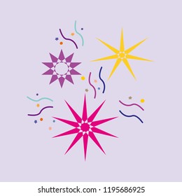 Fireworks icon vector