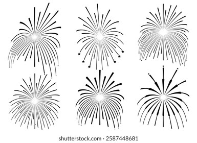 Fireworks Icon Vector Art. Anniversary, New year, Celebrate, Festival Vector Design
