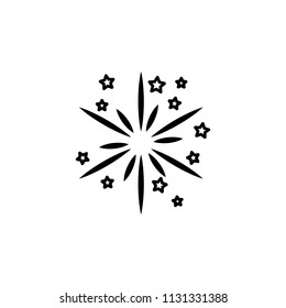 Fireworks icon vector, filled flat sign, solid pictogram isolated on white, logo illustration