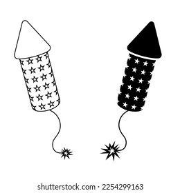 Fireworks icon vector. firecrackers illustration sign. party symbol. new year logo.