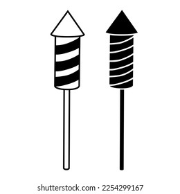 Fireworks icon vector. firecrackers illustration sign. party symbol. new year logo.