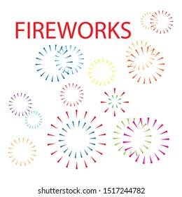 fireworks icon vector. happy new year