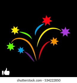 fireworks, fireworks, icon, vector illustration EPS 10