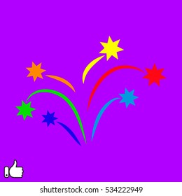 fireworks, fireworks, icon, vector illustration EPS 10