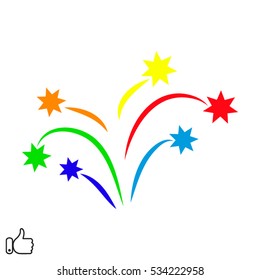 fireworks, fireworks, icon, vector illustration EPS 10