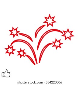 fireworks, fireworks, icon, vector illustration EPS 10