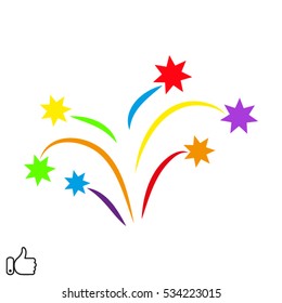 fireworks, fireworks, icon, vector illustration EPS 10