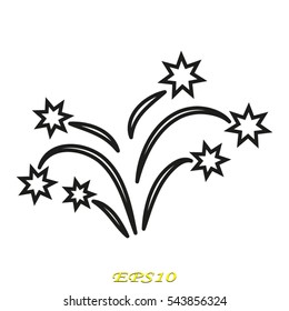 fireworks, icon,, vector illustration eps10